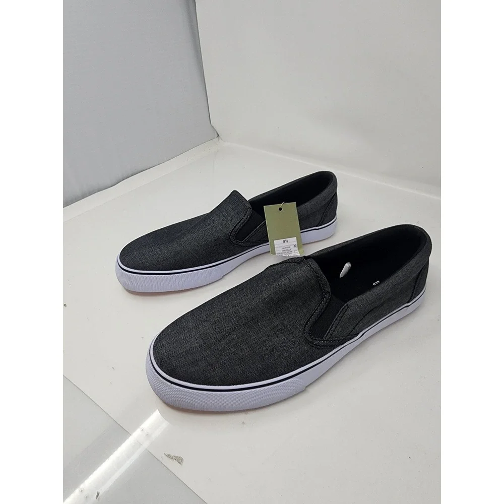 Goodfellow & Co Mens Phillip Slip On Sneakers Gray Canvas Casual Size 9.5